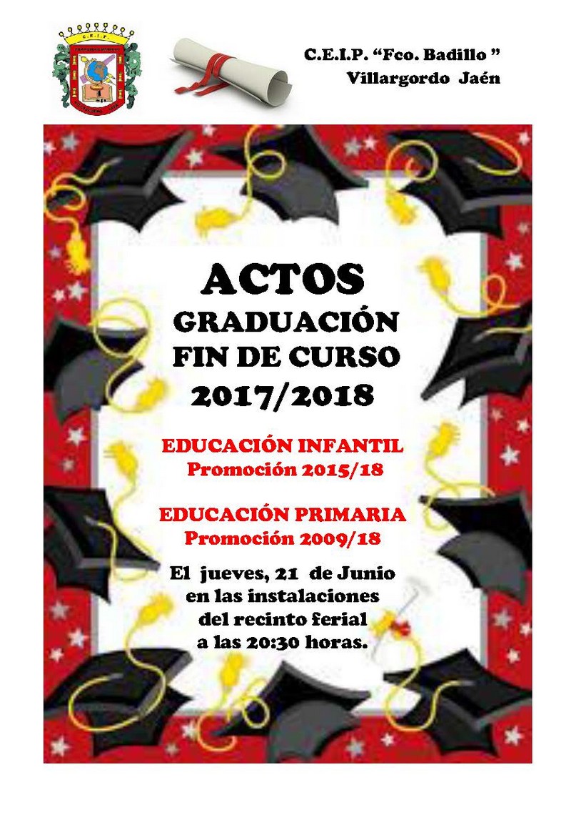 Actos de Graduación alumnos de Primaria del CEIP Francisco Badillo