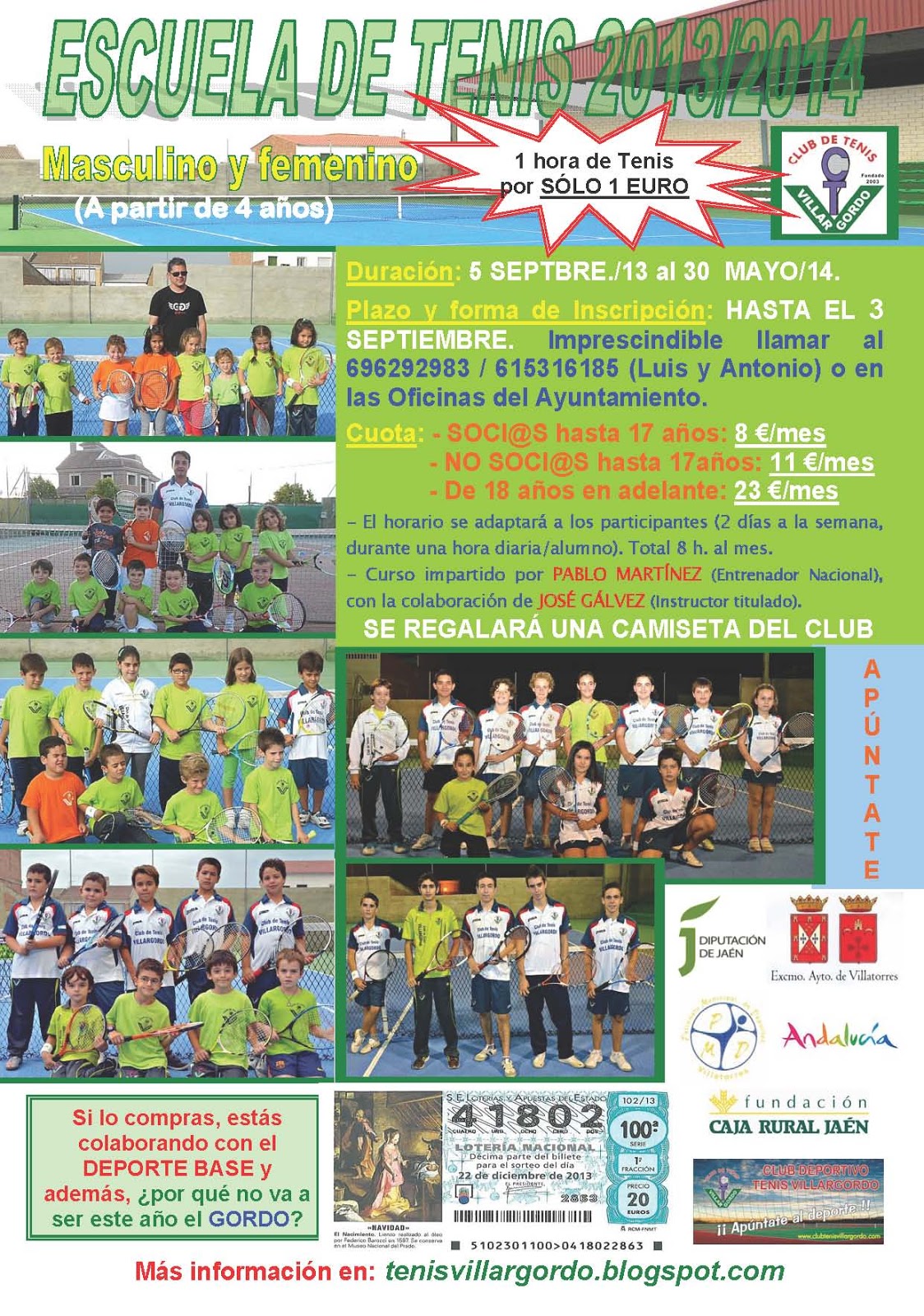 escuela de tenis 2013-2014