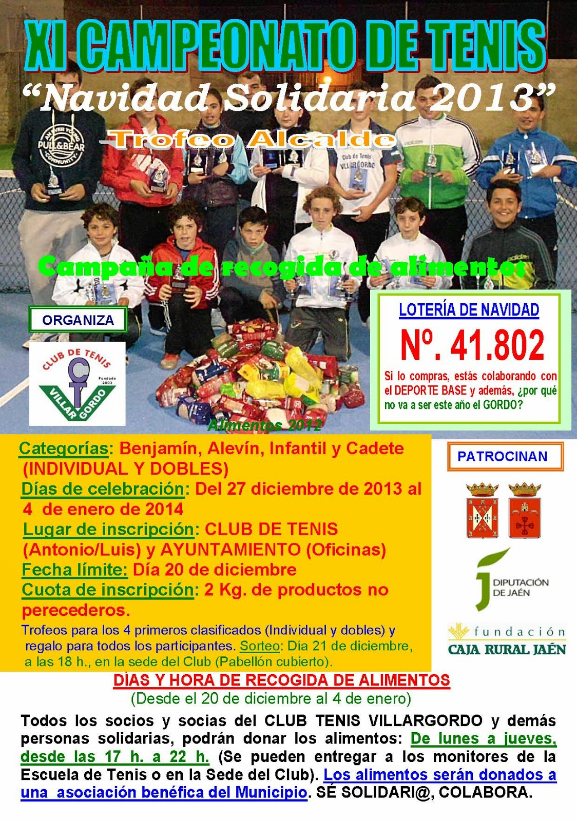 XI Campeonato de Tenis navidad solidaria 2013