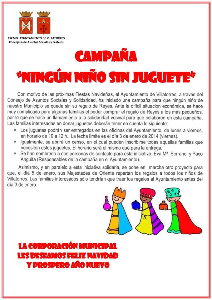campaña ningun niño sin juguetes 2013