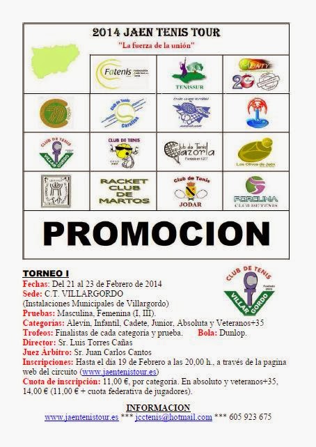 II torneo jaen tenis tour nivel promoción
