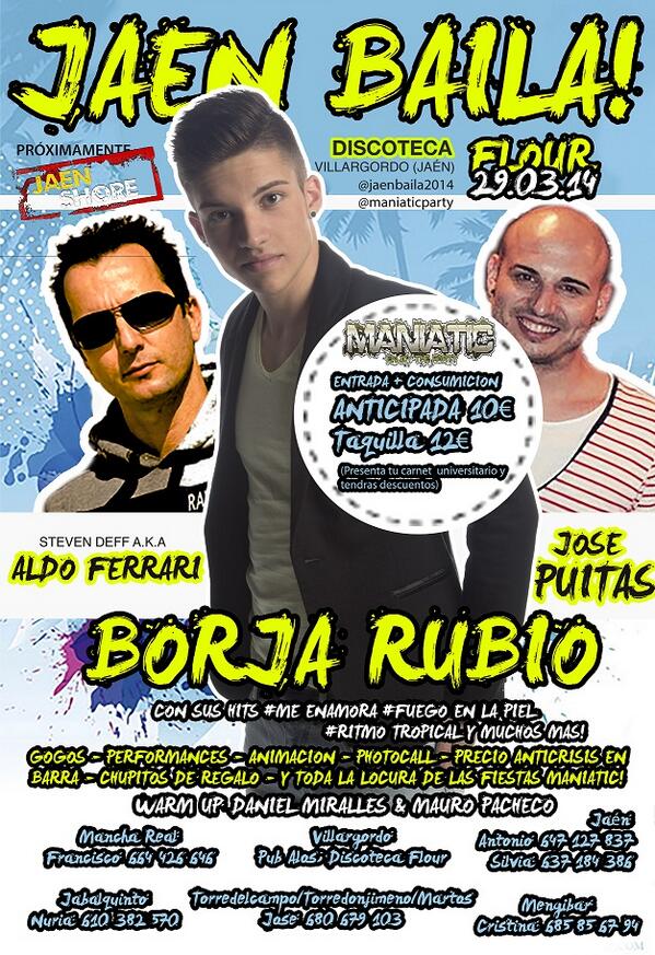 fiesta en sala flour el 29 de marzo