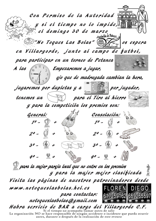 torneo de petanca el 30 de marzo