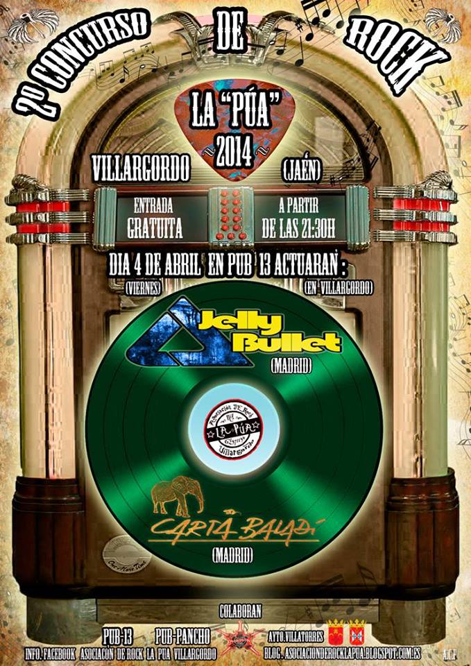 conciertos concurso de rock la pua 4 de abril