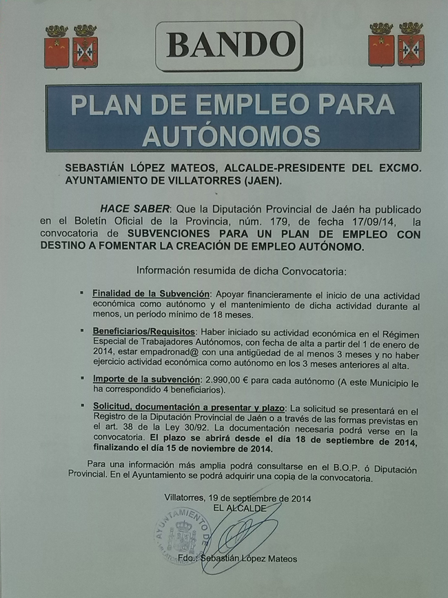 plan empleo autonoms