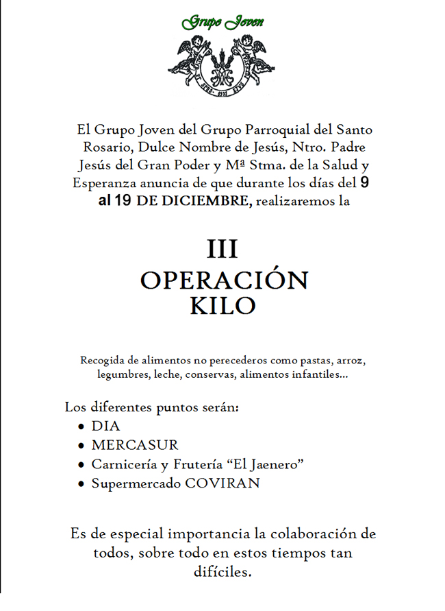 tercera operacion kilo