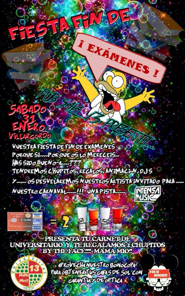 fiesta fin de examenes pub sala 13