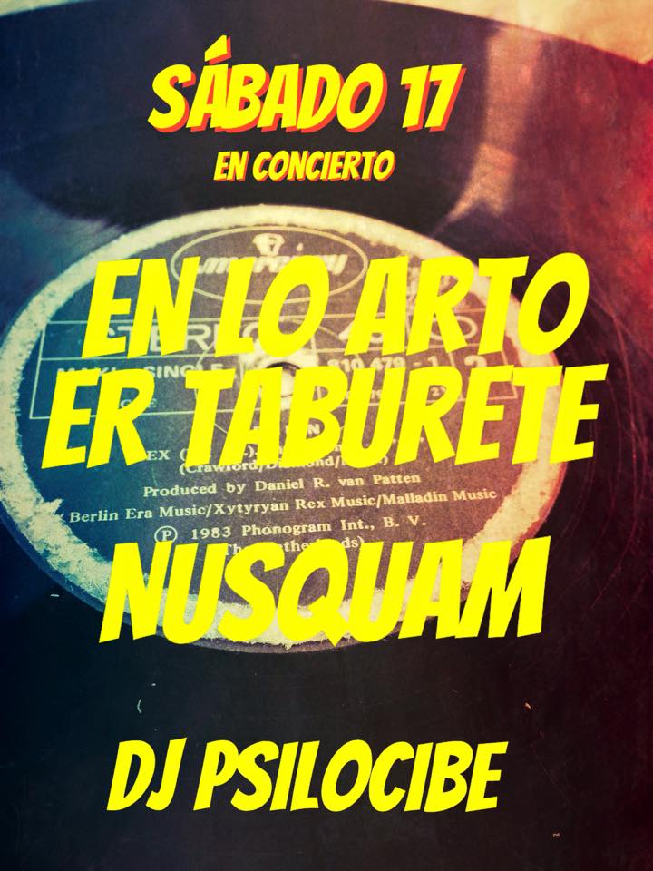 concierto en lo arto er taburete en pancho