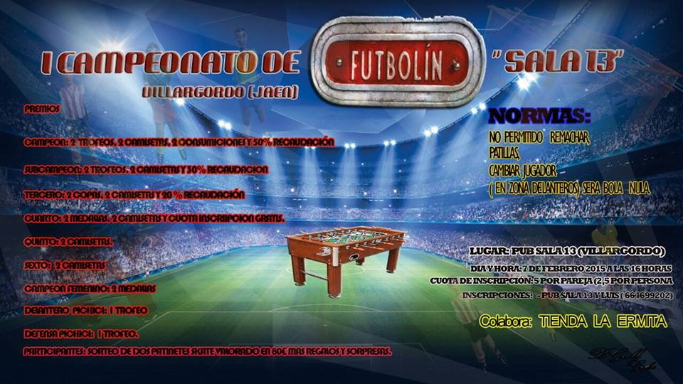 campeonato de futbolin sala 13