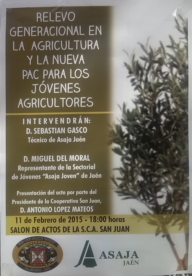 Charla Cooperativa San Juan La nueva PAC para jovenes agricultores