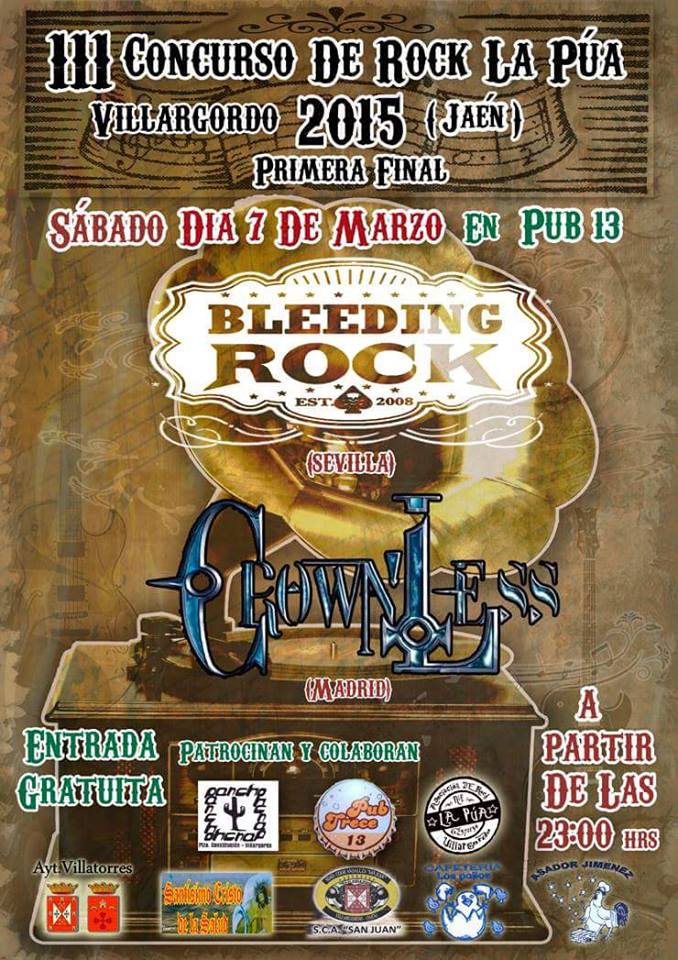III Concurso de Rock " La Púa" Sábado 7 de Marzo en Pub Sala 13