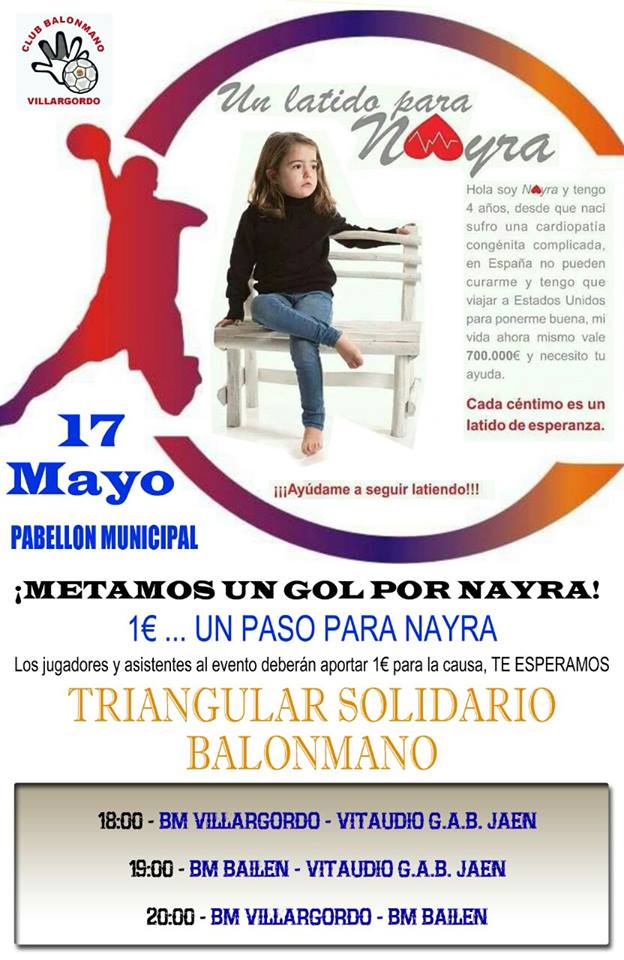 Triangular Solidario de Balonmano en beneficio de Nayra