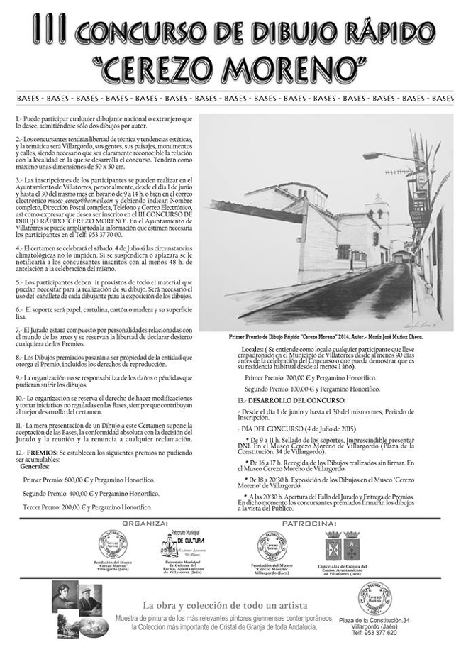 Últimos días de Inscripción al III Concurso de Dibujo Rápido Cerezo Moreno