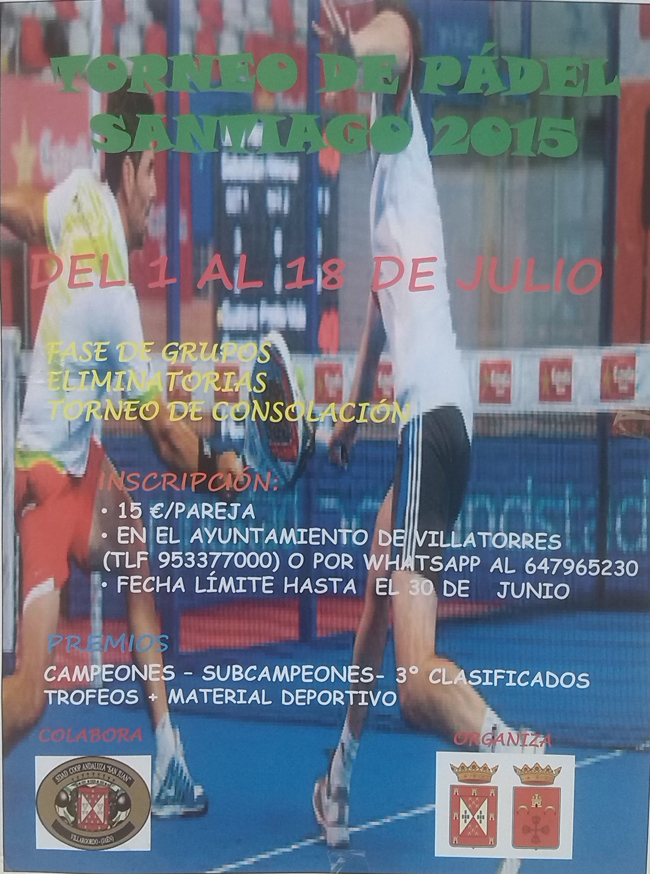 Abierto el Plazo de Inscripción al Torneo de Padel Santiago 2015