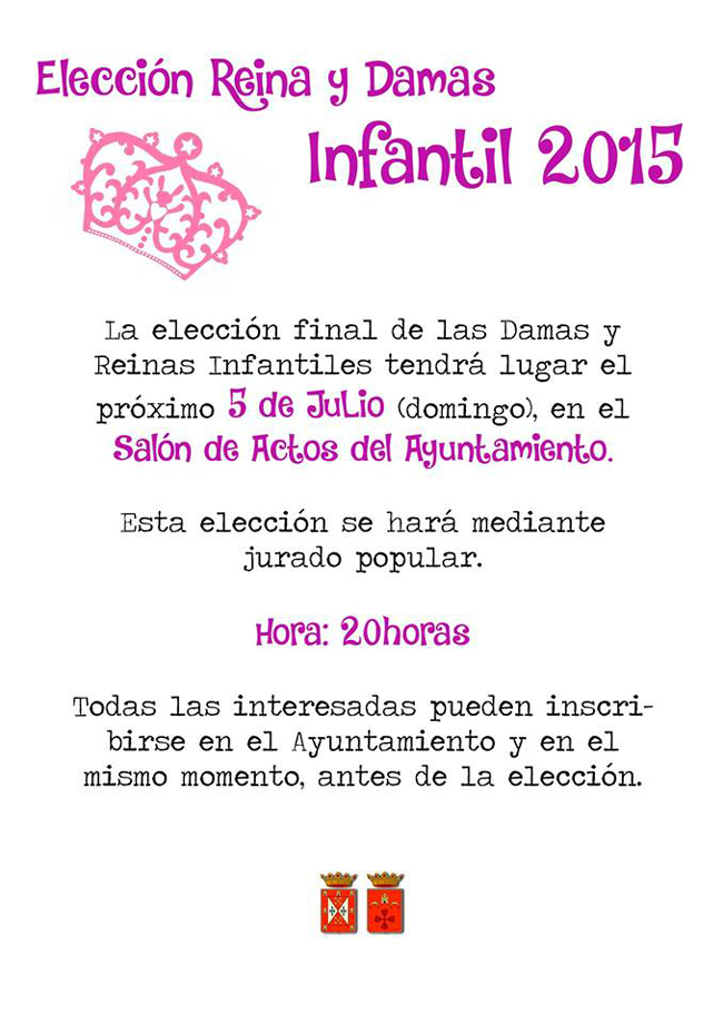 Elección Final de Reina y Damas Infantiles