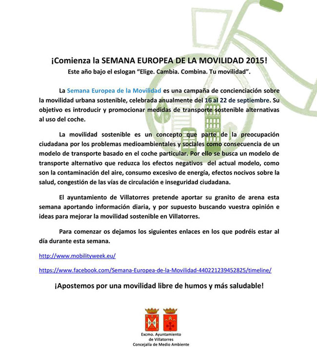 Semana Europea de la Movilidad 2015