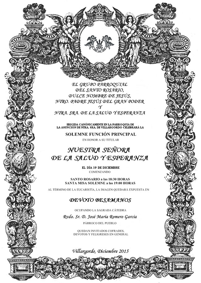 Actos y Cultos en honor de Nuestra Señora de la Esperanza 