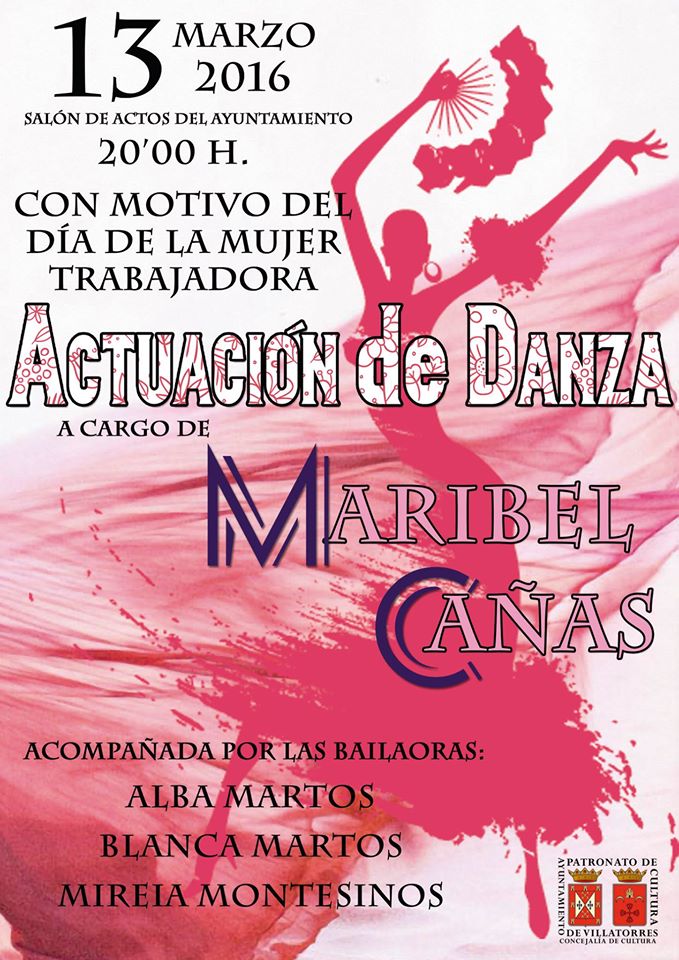 Actuación de danza con motivo del Día de la mujer trabajadora a cargo de Maribel Cañas