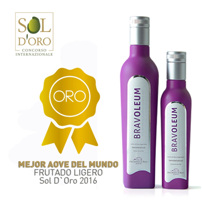 Bravoleum, mejor aove  frutado ligero del mundo en Sol d`Oro