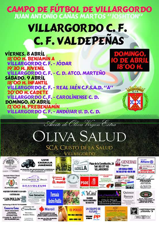 Partidos de Fútbol fin de semana 8 al 10 de Abril