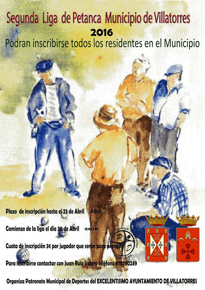 Abierto el Plazo de Inscripción a la 2ª Liga de Petanca Municipio de Villatorres