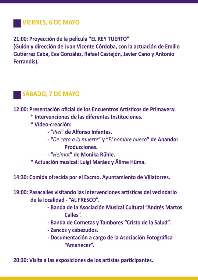 encuentros artisticos primavera cultural 2016
