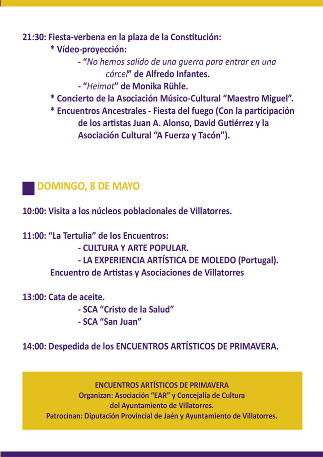 encuentros artisticos primavera cultural 2016