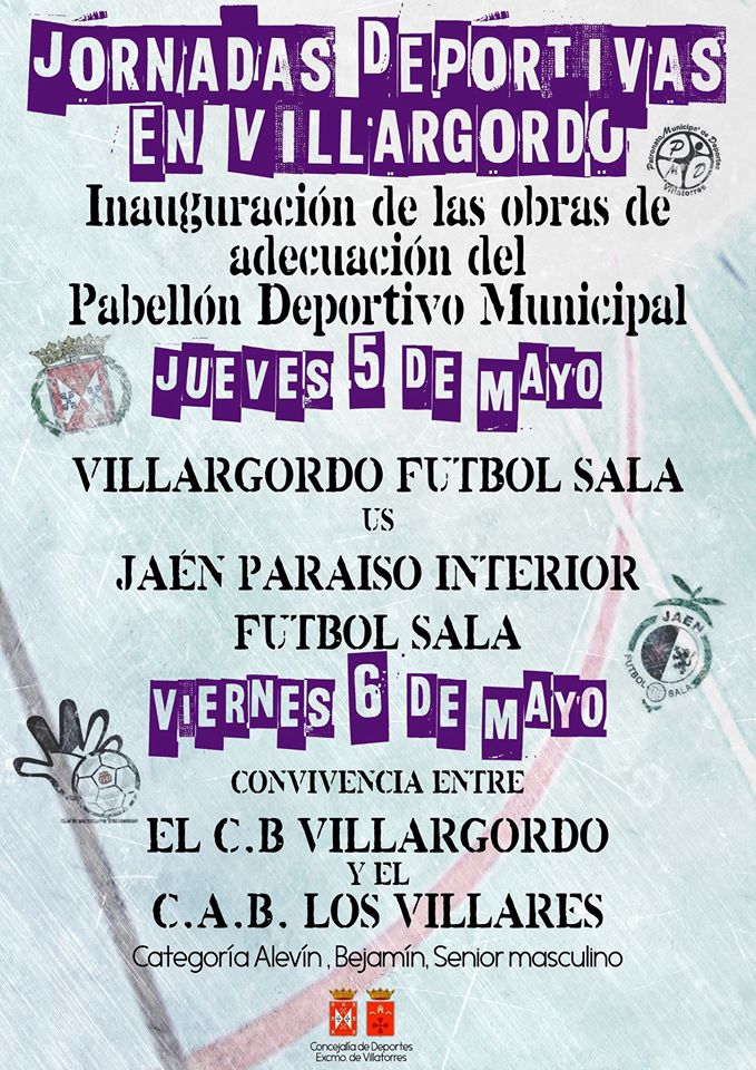 Jornadas Deportivas los días 5 y 6 de Mayo