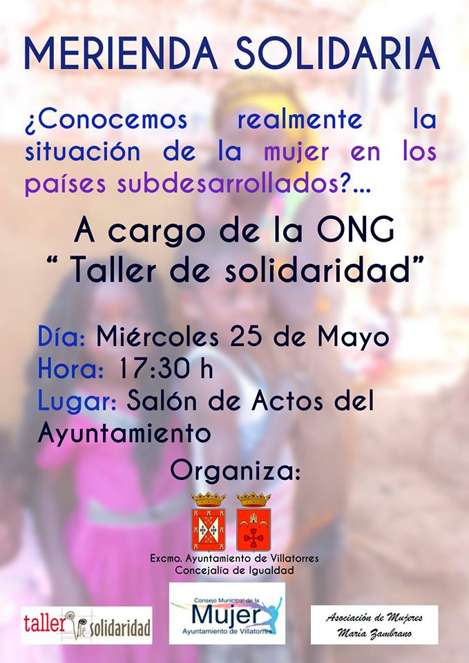 Merienda Solidaria a cargo de la ONG Taller de Solidaridad