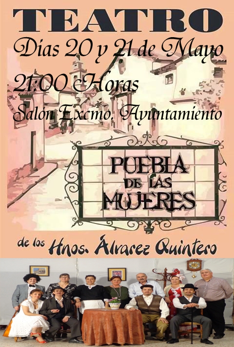 El Grupo de Teatro representará la obra Puebla de las Mujeres los días 20 y 21 de mayo