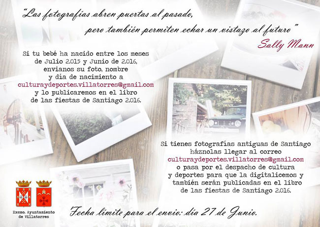El Ayuntamiento ofrece participar en el libro de las fiestas con vuestras fotografías
