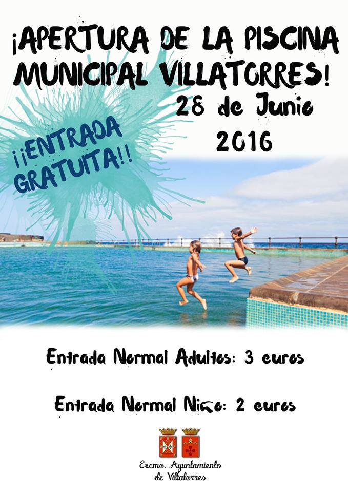 Apertura de la Piscina Municipal el martes 28 de Junio