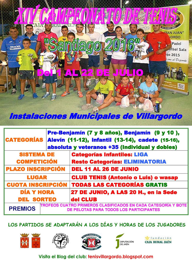 XIV Campeonato de Tenis Santiago 2016