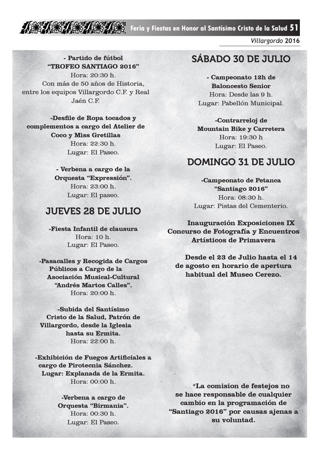 Programación Santiago 2016 Página 5