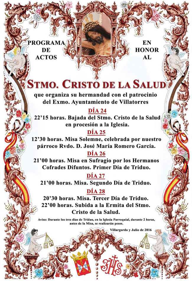 Actos religiosos en honor del Stmo. Cristo de la Salud