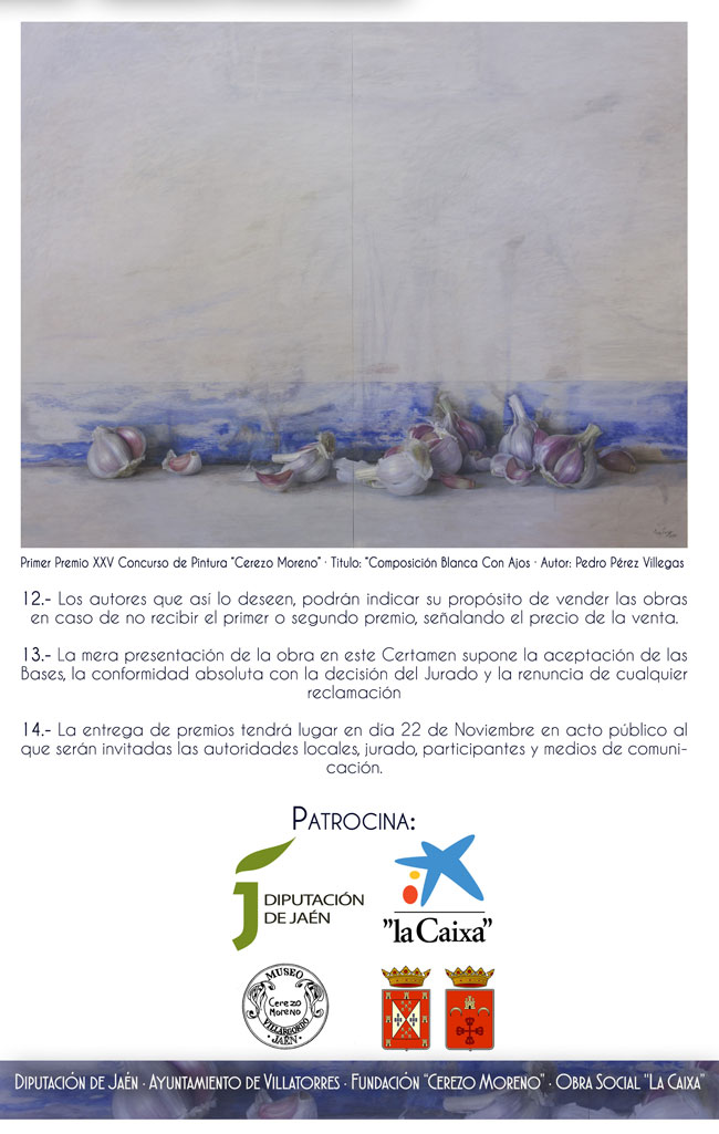 Bases e inscripción en el XXVI Concurso de Pintura Cerezo Moreno