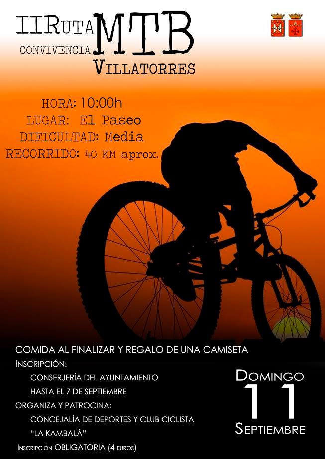 Abierto el plazo de inscripción a la II Ruta Mountainbike Villatorres