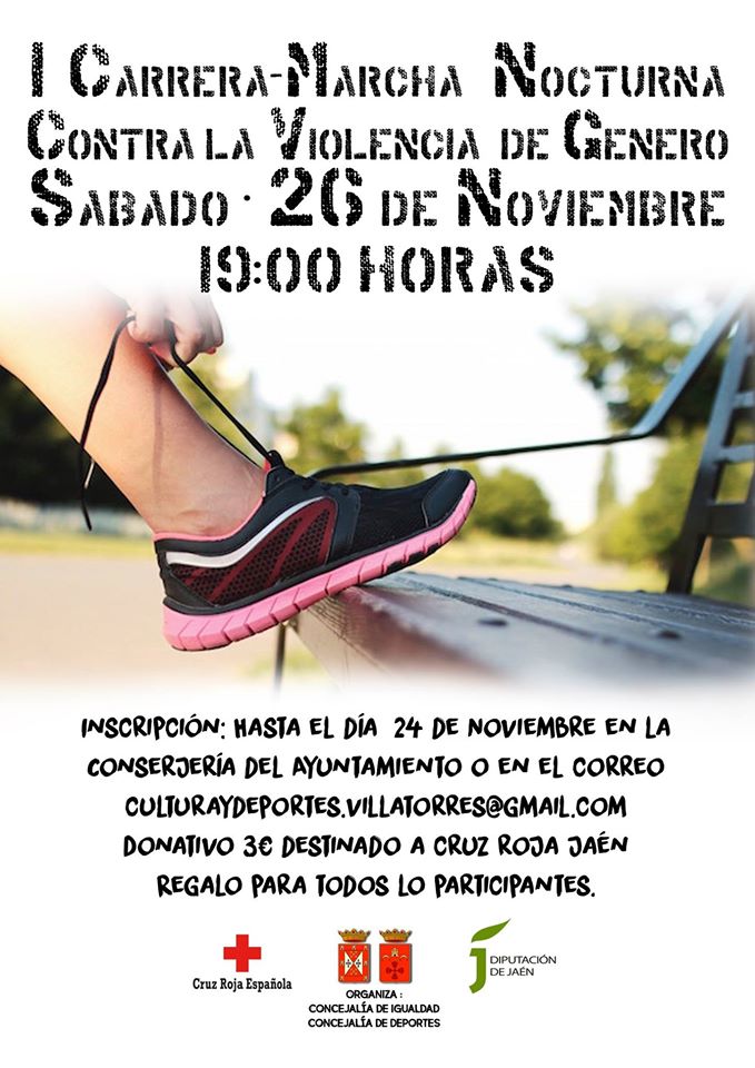 Abierto el plazo de inscripción a la I Carrera - Marcha nocturna contra la violencia de género