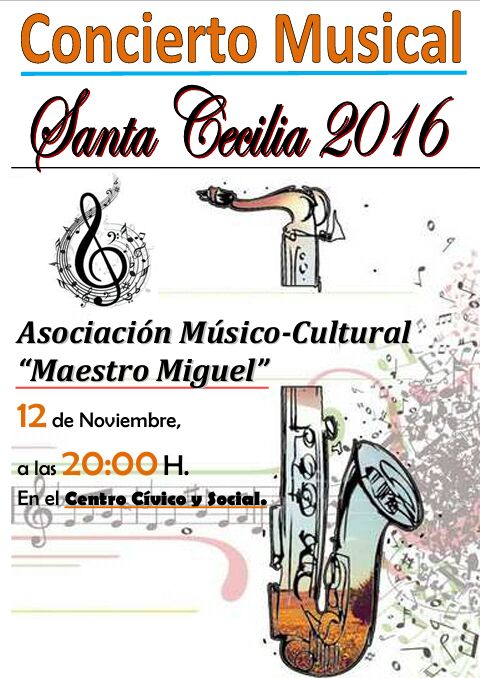 Concierto de Santa Cecilia a cargo de la Asociación Músico-Cultural Maestro Miguel