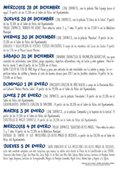 Programación Navidad 2016-2017 en Villargordo