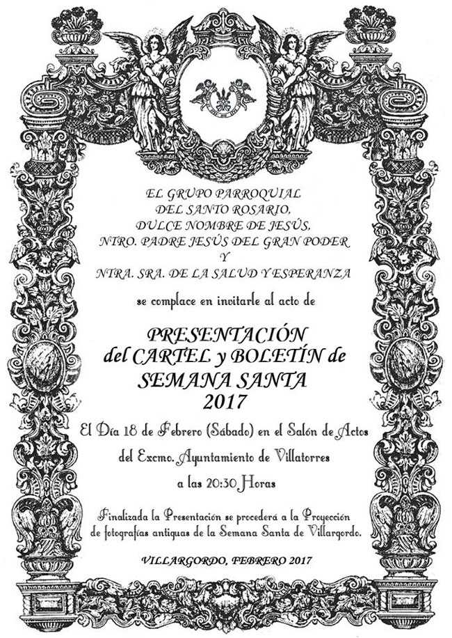 Presentación del Cartel y Boletín de Semana Santa 2017