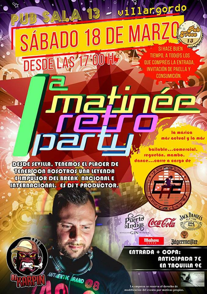 1ª Matinee Retro Party en Pub 13