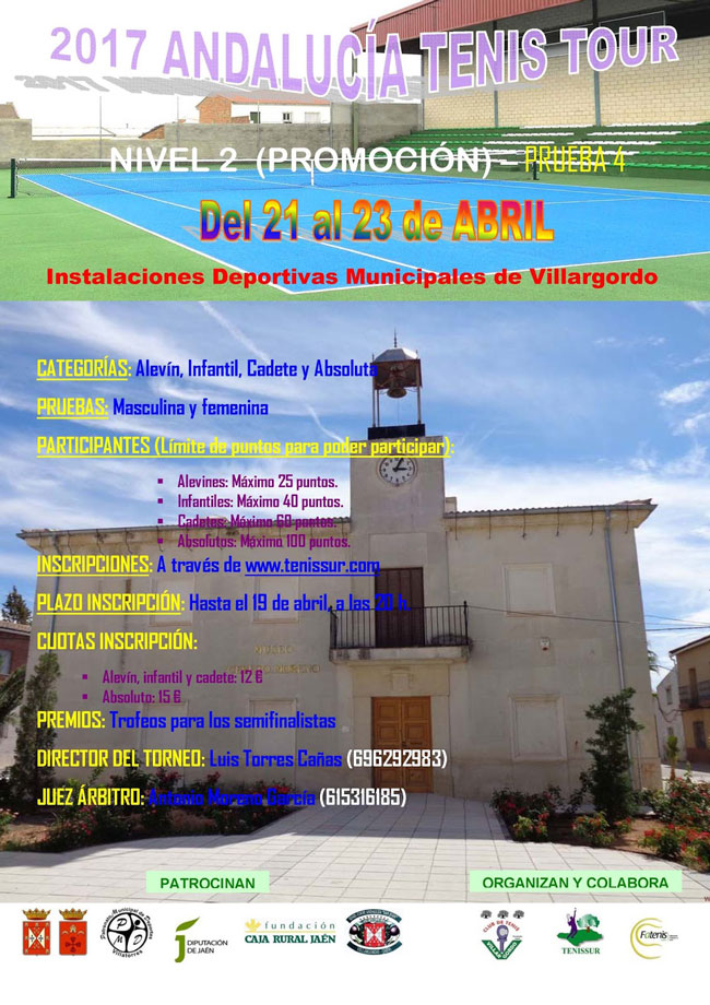 Abierta la inscripción a la prueba del Circuito Andalucía Tenis Tour 