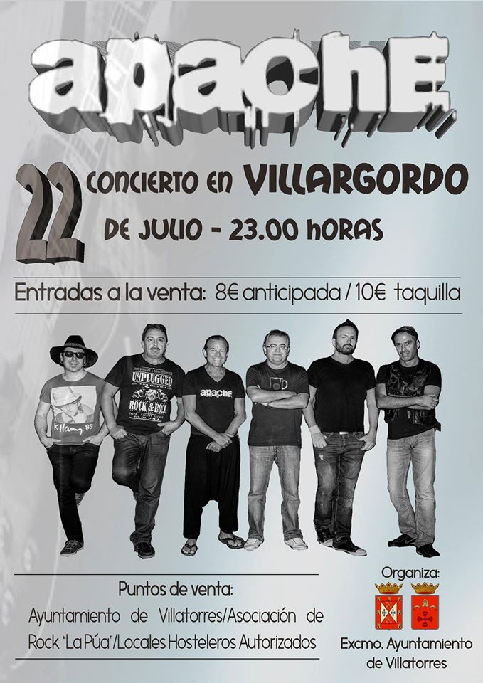 Concierto de Apache el 22 de Julio