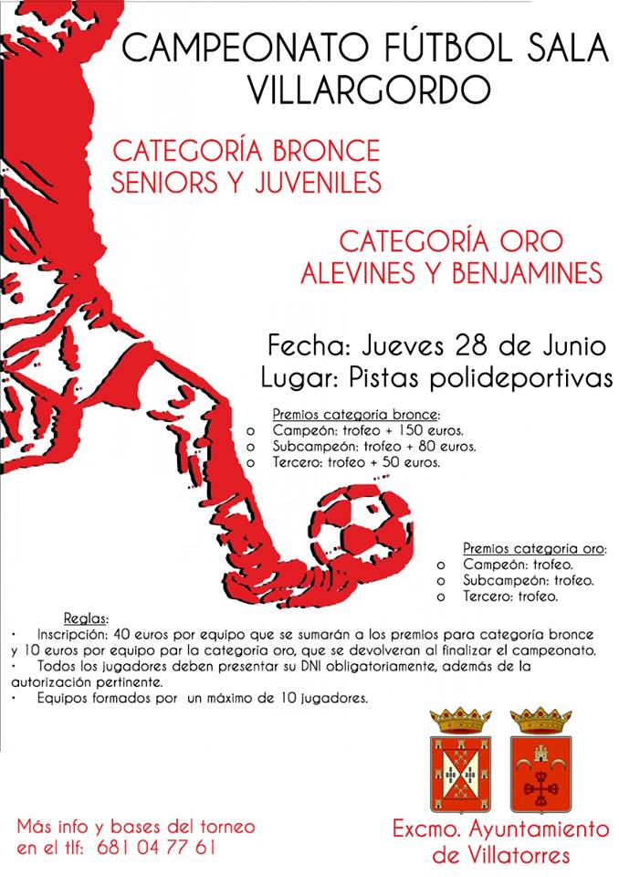 Campeonato de Futbol Sala Villargordo 2017