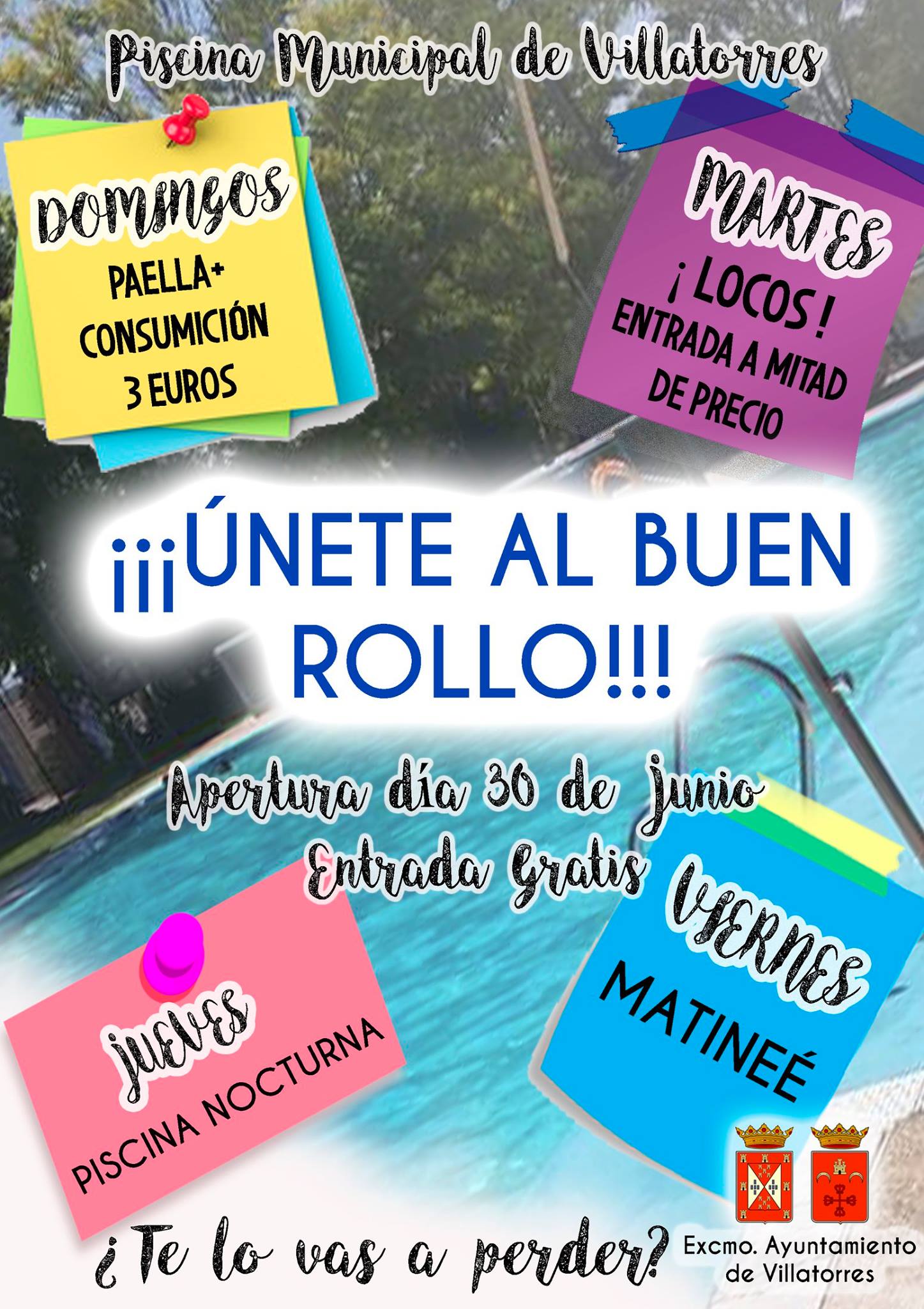 Apertura de la piscina municipal de Villargordo el 30 de junio