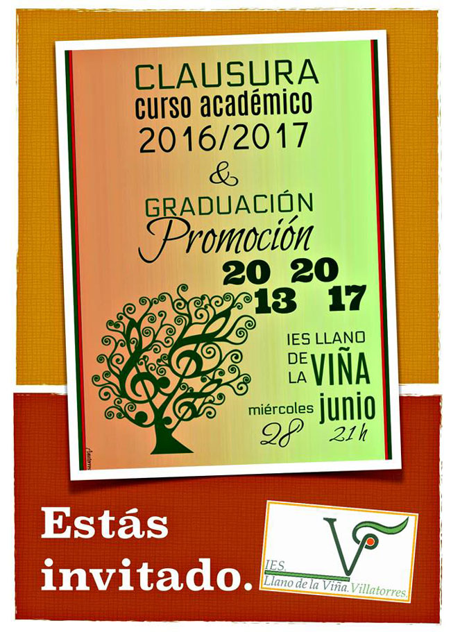 Clausura del Curso 2016-2017 del I.E.S. Llano de la Viña
