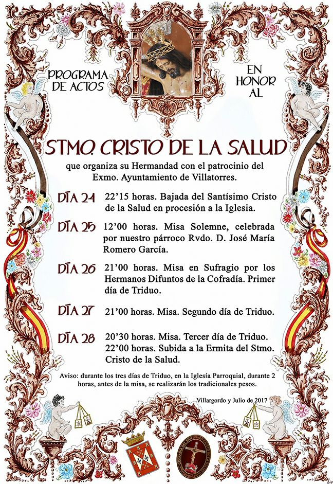 Actos religiosas en honor al Stmo. Cristo de la Salud