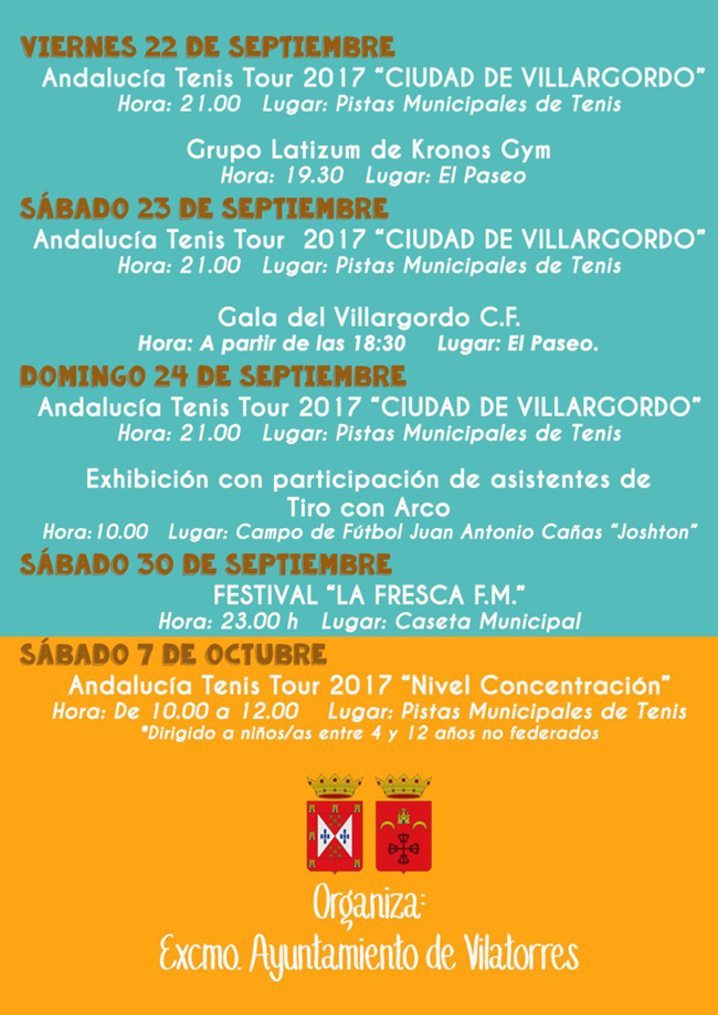 Programa Actividades Fin de Verano 2017
