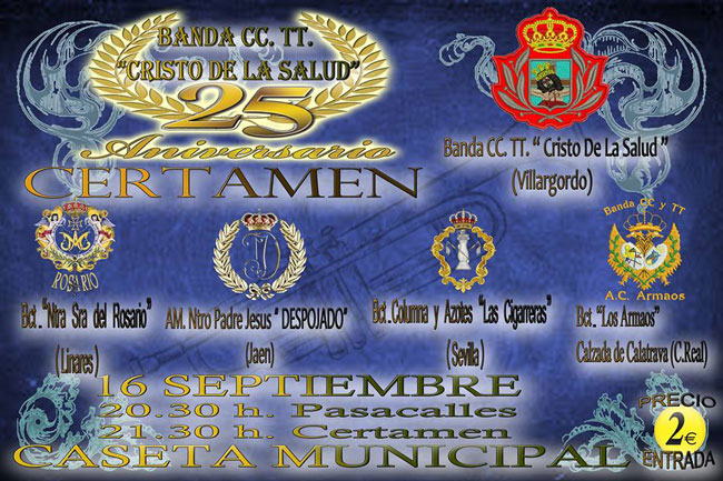 Actos del 25 aniversario de la Banda CC.TT Cristo de la Salud